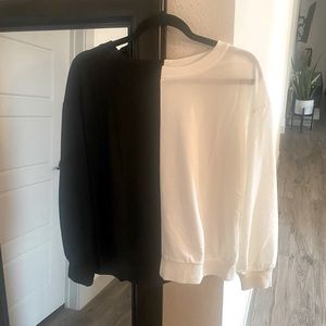 Never been worn! Black/white light weight sweater